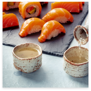 旬のお寿司とお酒